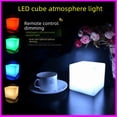thumbnail image 1 of Luz de noche recargable, luz de mesa con ambiente creativo para bar, luz LED cuadrada emisora de luz, luz para exteriores, 1 of 4