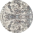 thumbnail image 1 of Art Carpet 841864116465 Tapis Rond Tissé Topographie Collection Titane 5 Pieds, Lin, 1 of 1
