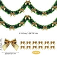 thumbnail image 2 of FastXmas 79" Christmas Tinsel Garland with 12 Pcs Bows Decorations,Plastic Foil Tinsel Garland with Bows Hanging Ornaments,Imitations Pine Garland for Christmas Tree,Holiday,Birthday,Party,Yard Decor, 2 of 5