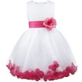 thumbnail image 2 of inhzoy Kids Flower Girls Wedding Party Petals Tulle Dress, 2 of 4