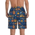 thumbnail image 3 of Naloa Funny Steam Train Men's Beach Shorts, Surfing shorts, Swim trunks, Quick Dry Swim Trunks for Surfing Beach Fun - 3X-Large, 3 of 9