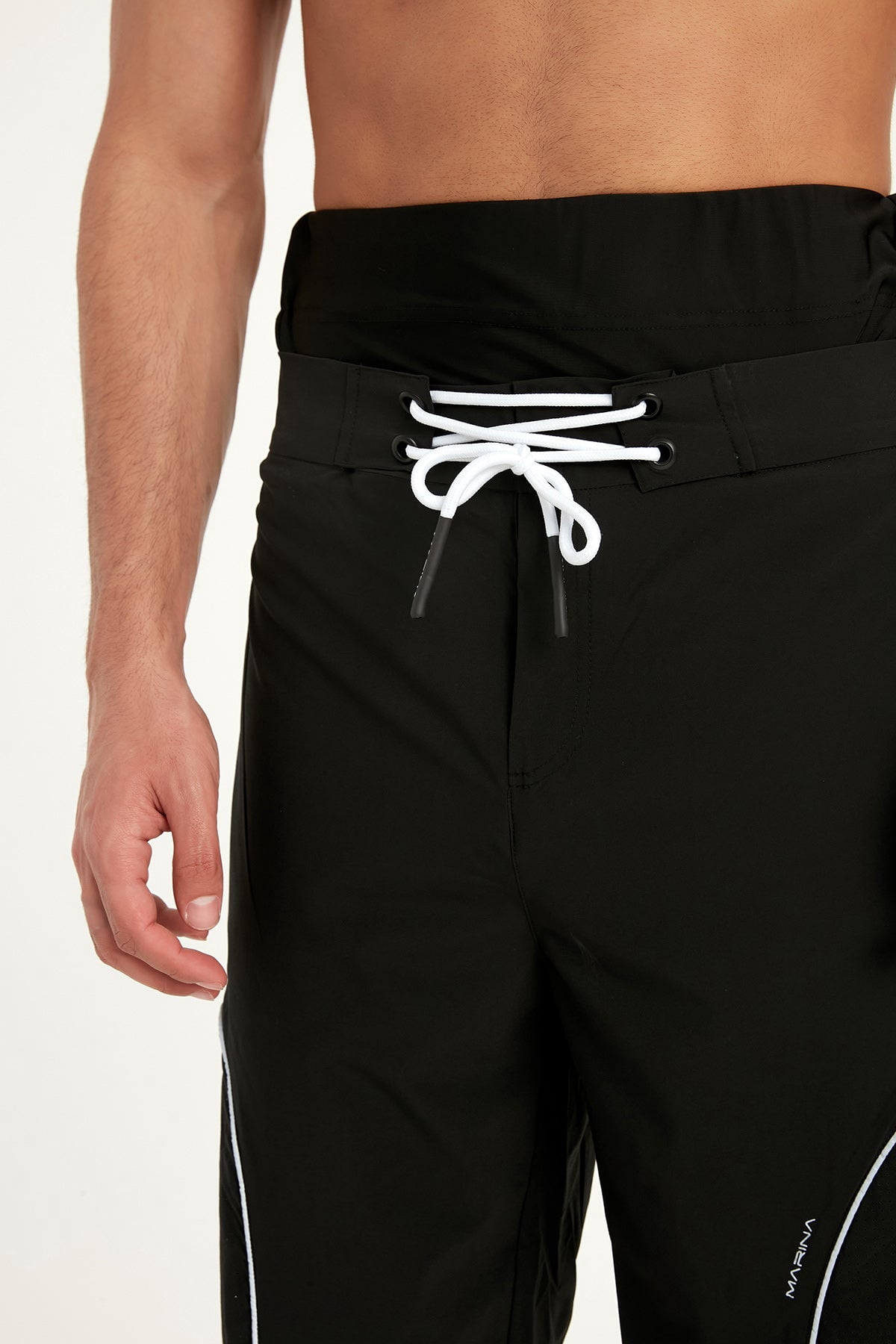 Marina Black Modest Men’S Swim Shorts - S2501-2