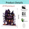 thumbnail image 3 of Gothic Witch House Acrylic Halloween Decorations Tabletop Stand, 6 Inch 2D HD Printed Spooky Mansion Ornament for Desk Tiered Tray Gothic Displays, 3 of 6