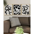 thumbnail image 3 of SHENIFY Black and White Lines Abstract Wall Art Ink Wash Minimalist Canvas Painting Artwork 11x14in3pcs Natural Framed, 3 of 5