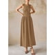 thumbnail image 5 of Vestido Maxi PRETTYGARDEN sin mangas patchwork kaki XXL, 5 of 8