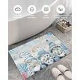thumbnail image 5 of Shag Bath Rugs Gnome Nautical Coral Summer Beach Starfish Plush Soft Fluffy Doormat Floor Carpet,Non-Slip Living Room Bedroom Kitchen Entryway Door Mats Vintage Wood Board, 5 of 6