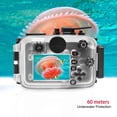 thumbnail image 2 of Sea frogs Camera Waterproof Housing Diving Case Protective Shell Underwater 60m/195ft Replacement for Olympus TG-6 Camera, 2 of 7