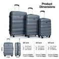 Hardshell Luggage Set 3Piece Set (20", 24", & 28") Lightweight Suitcase 4Wheeled