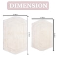 thumbnail image 6 of Home Weavers Waterford Collection 100% Cotton Non-Slip Bathroom Rug Set Machine Washable Bathroom Rug-17"x24", Bath Rug- 21"x34", Ivory Color 2 Piece Bath Rug set, 6 of 8