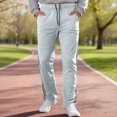 thumbnail image 2 of Men's Baggy Sweatpants Straight Leg Open Bottom Joggers Casual Lightweight Athletic Pants with Pockets, 3XL, 2 of 6