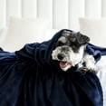 thumbnail image 2 of Fleece Blanket Soft Cozy Couch Throw-Warm Fuzzy Lightweight Bed Blankets Navy Blue 50"x60", 2 of 6