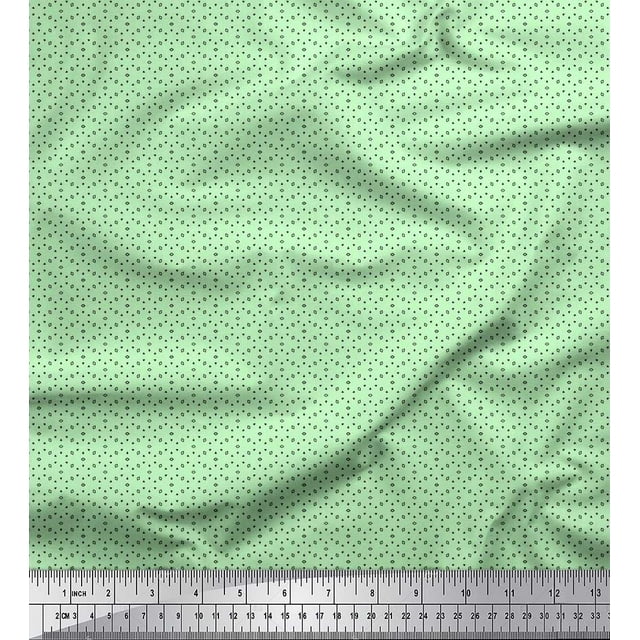 Soimoi Polyester Crepe Fabric Geometric Small Fabric Prints by Yard 52 Inch Wide
