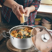 Walchoice 6 Quart Stockpot with Lid, Stainless Steel Pasta Soup Pot for Home Restaurant Hotel, Heat-Proof & Double Handles
