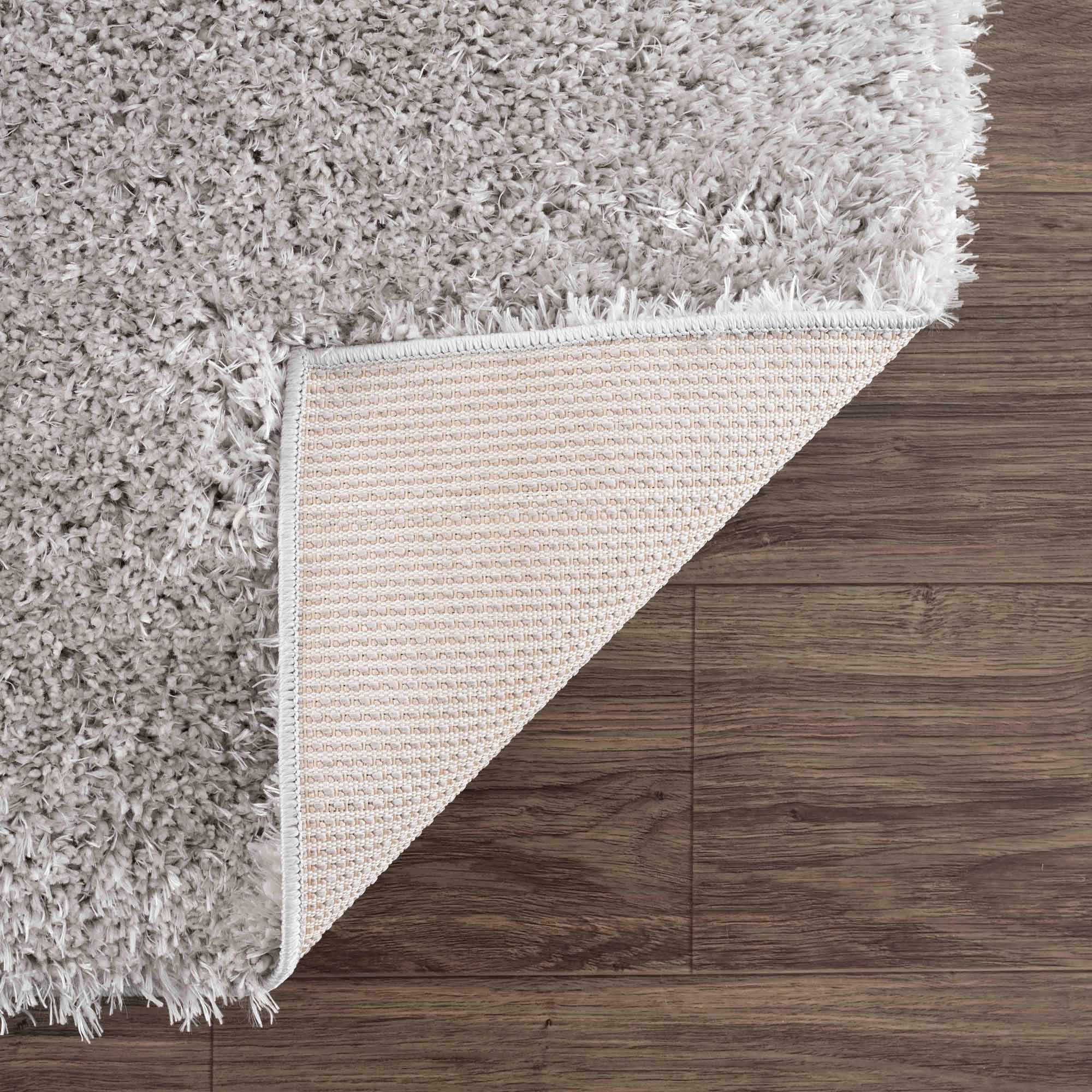 Hauteloom Faina Machine Washable Solid Shag Runner Rug - Plain Living Room Bedroom Shaggy Long Runner Rug - Fluffy Plush High Pile Carpet - Grey, Light Gray - 2'7" x 7'3"
