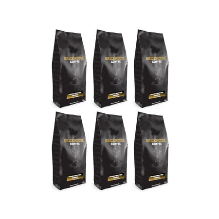 Brickhouse Ground Coffee Medium Roast 6 bags 12 oz each (Peanut Butter Banana)