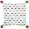 thumbnail image 2 of Mina Victory Plush 16" Square Cotton Unicorn Whale Throw Pillow in Multi-Color, 2 of 4