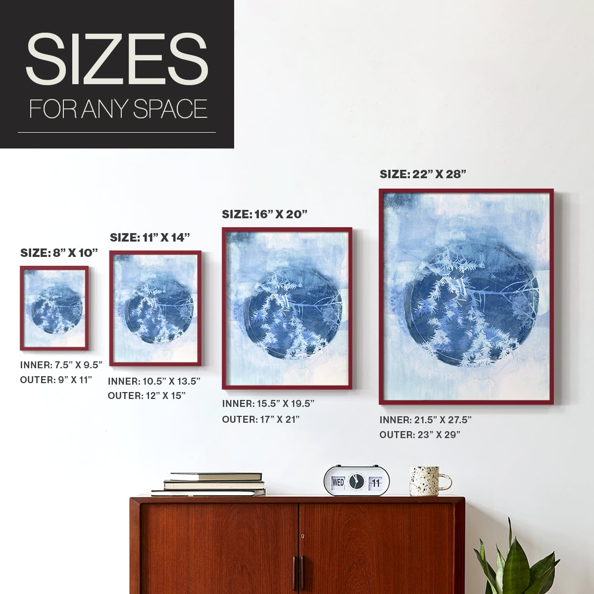 Winter Sky Framed Print - Solid Wood in Single Picture Frame Solid Wood 2 Framed Print