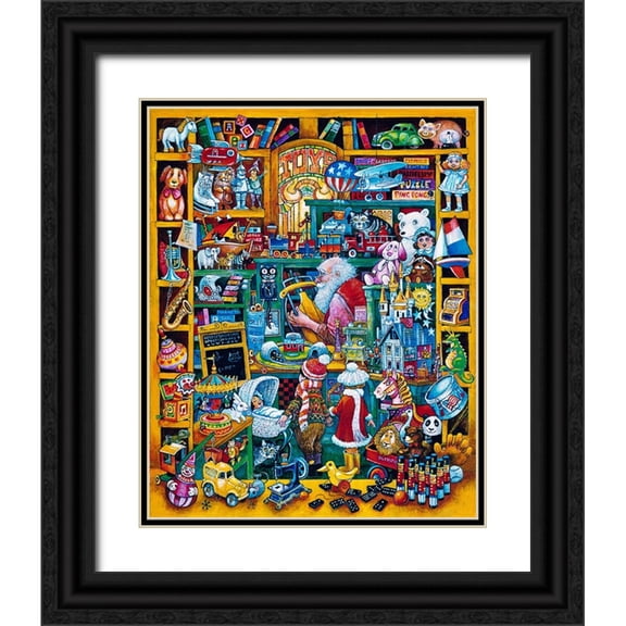 Bell, Bill 12x14 Black Ornate Wood Framed with Double Matting Museum Art Print Titled - Toyman