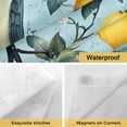 thumbnail image 4 of Lemon Bird No Hooks Shower Curtain with Snap-in Liner Spring Summer White Floral Leaf Branch Bird Yellow Lemon Green Shower Curtains for Bathroom, Waterproof, Easy Install, Washable 48"x72", 4 of 9