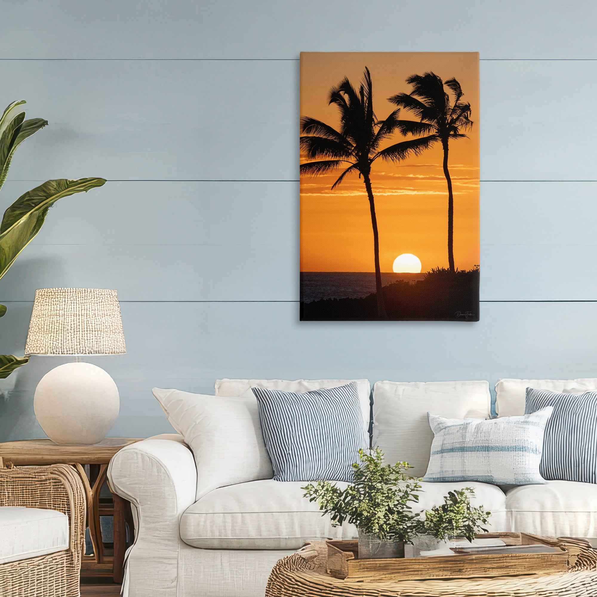 Stupell Industries Sunset Through Palm Trees Canvas Wall Art, design by Dennis Frates