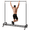 Black/Chrome, variant on Mr IRONSTONE Heavy Duty Clothes Rack, Rolling Garment Rack with Bottom Storage Shelf for Hanging Clothes, Black