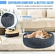 thumbnail image 3 of Cama calmante para perros, cama mullida para gatos, cama redonda de felpa para mascotas, cama para perros con forma de donut para gatos y perros pequeños y medianos, 3 of 5
