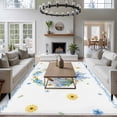 thumbnail image 4 of Easter Rabbits Eggs 5'x8' Area Rug for Living Room, Watercolor Floral Daisy Bunny Bow Spring Washable Non-Slip Rugs for Bedroom Nursery Dining Room, Low-Pile Kitchen Carpet Large Entryway Rugs, 4 of 9