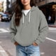 thumbnail image 5 of Ounisa Womens Hoodies Casual Long Sleeve Drawstring Waffle Pullover Tops Loose Hooded Sweatshirt with Pocket, 5 of 8