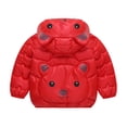 thumbnail image 6 of WIBACKER Winter Down Coats for Toddler Boys Girls Light Puffer Padded Jacket Bear Hoods Baby Outerwear, 6 of 13