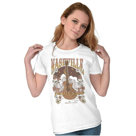 Nashville Tennessee Music City Womens Slim Fit Graphic Tee Brisco Brands S