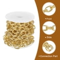 thumbnail image 3 of Uxcell 9.8 Feet Aluminum Embossed Double Oval Link Chain, 20x14x2.7mm, Gold, 3 of 6