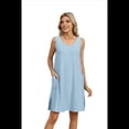 thumbnail image 2 of Vestido de Verano para Mujer, para Playa, Vacaciones, Azul , Talla M, 2 of 10