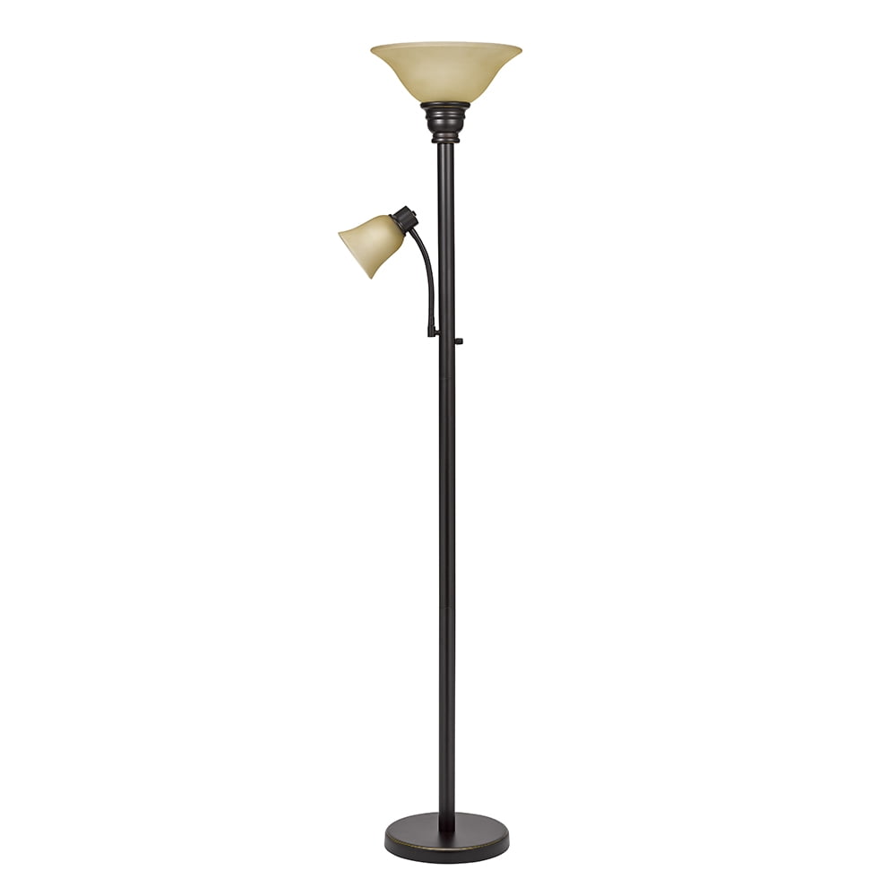 Cresswell Lighting 71" Transitional Dark Bronze Metal Uplight Floor