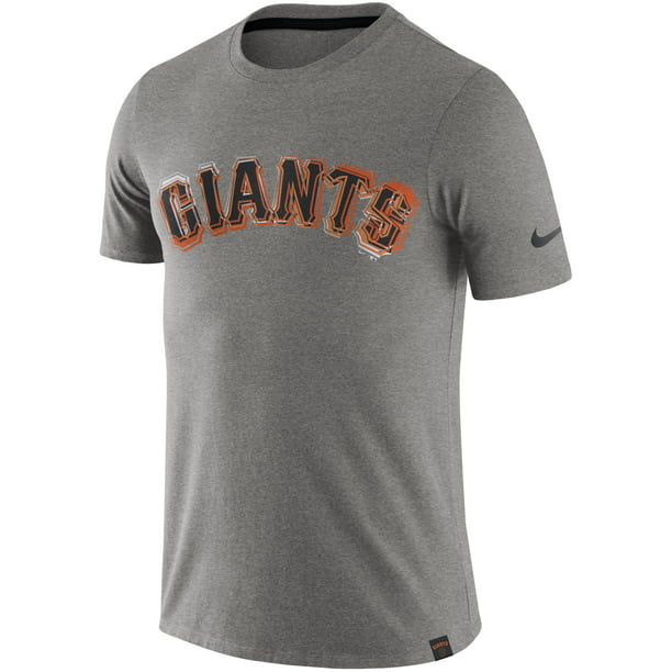Men's Nike Heathered Gray San Francisco Giants Marled Wordmark T-Shirt ...
