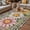 Light Beige Light Gray, variant on Vintage Daisy Floral Outdoor Rug for Patio/Deck, Non-Slip Large Area Rug 6 x 9 Ft, Spring Flowers Botanical Leaves Checkered Wooden Indoor Outdoor Rugs Washable Area Rugs, Camping Rug Carpet Runner