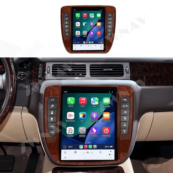 ZWNAV 12.1 inch Android 14 Car Radio CarPlay for GMC Yukon/Chevrolet Suburban Tahoe 2007-2014 Touch Screen Multimedia Player GPS Navigation Head Unit BT