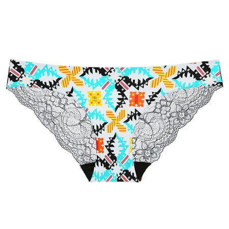 

hoksml Briefs for Women 1PC Sexy Ladies Low- Transparent Leopard Print Lace Breathable Underpants on Clearance