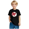 thumbnail image 2 of FamilyThread Toddler Girls Boys Summer Short Sleeve Cotton T-Shirt Bowknot Print Tops Crew Neck Casual Daily Shirt For 3-9Y, 2 of 5
