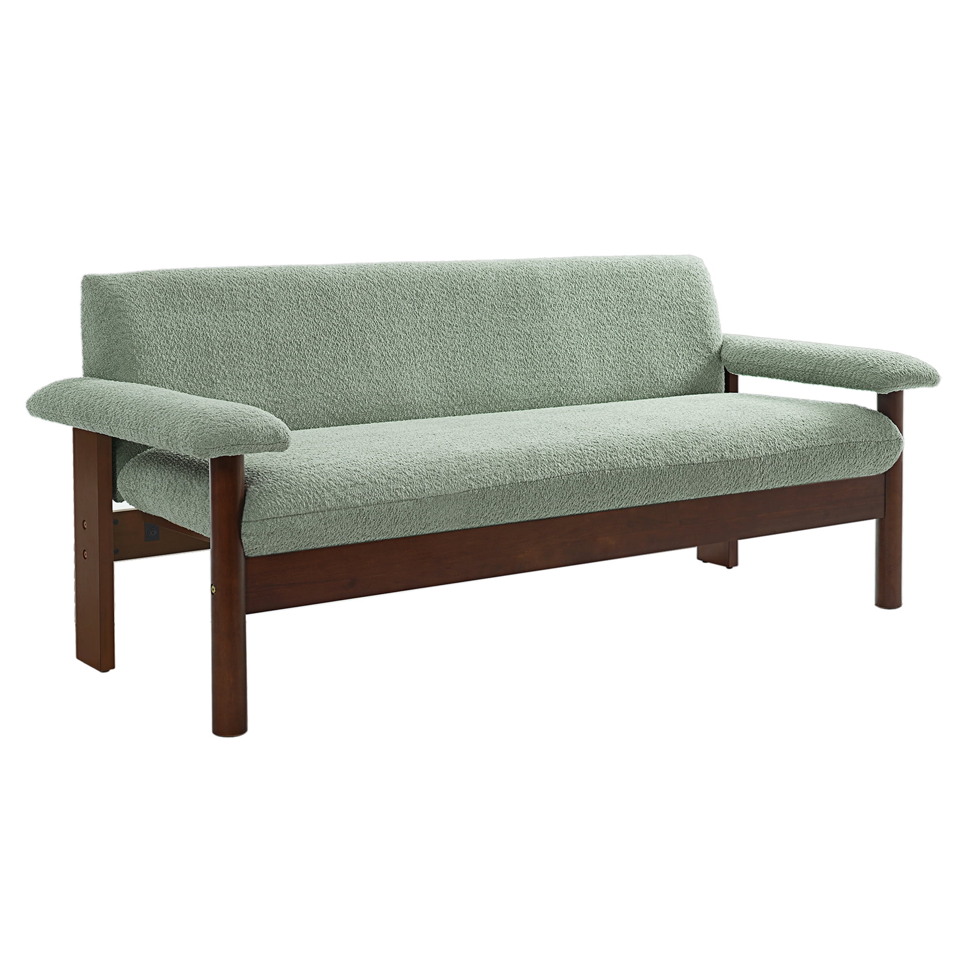 Comfortable 72.8-Inch Loveseat Sofa with Armrest Pillows, 2-Seater Couch for Living Room and Small Spaces, Green