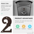 thumbnail image 4 of Miangastore Cast Iron Decorative Door Numbers Metal Numbers DIY Door Address Number 2, 4 of 8