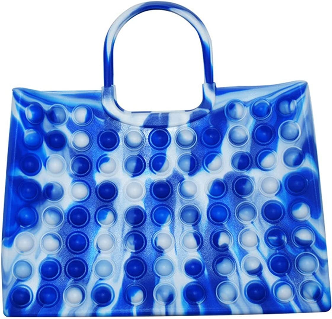 Youi-gifts Pop Purse Fidget Tote Bag Push Bubble Pop Handbag Silicone Top Handle Satchel Decompression Bag for Women Ladies, Adult Unisex, Size: One