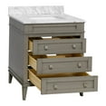 thumbnail image 5 of Eleanor 30" Bathroom Vanity with Weathered Gray Cabinet and Carrara Marble Top, 5 of 6