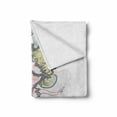 thumbnail image 2 of Ballerina Soft Flannel Fleece Throw Blanket, Curly Blonde Haired Dancer Girl Pencil Drawing in Muted Tones Funny Doodle, Cozy Plush for Indoor and Outdoor Use, 50" x 60", Multicolor, by Ambesonne, 2 of 6
