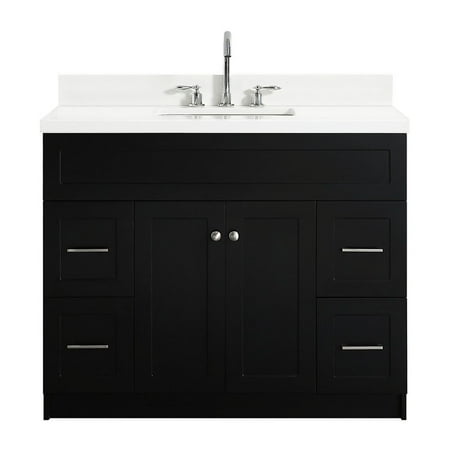 Ariel F043s-Wq-Vo Hamlet 42" Free Standing Single Basin Vanity Set - Black