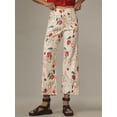 thumbnail image 3 of Michellecmm  Women Wide Leg Denim Pants Casual Loose Fruit Print Crop Capri Jeans, 3 of 7