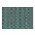 thumbnail image 1 of Geometric Cutting Board, Entwined Nested Vertical Square Pattern Chevron Abstract Art Print, Decorative Tempered Glass Cutting and Serving Board, Small Size, Brown and Sky Blue, by Ambesonne, 1 of 1