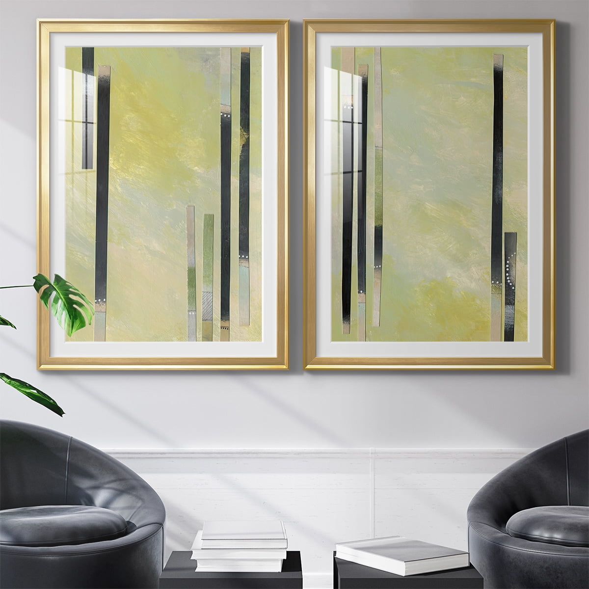 Wexford Home Neutral Assemblage I Premium Framed Print, 22.5" x 30.5" - Ready to Hang, Gold (Set of 2)