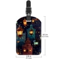 thumbnail image 6 of Square 2Pack PU Leather Retro Lantern Cruise Luggage Tag with Privacy Cover and Name ID Tag for Travel Handbags Backpacks Luggage Tags, 6 of 6