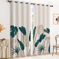 thumbnail image 4 of Tchckioa Botanical Blackout Curtains for Living Room,Thermal Insulated Grommet Window Drapes,52x63 Inch,2 Panels, 4 of 8