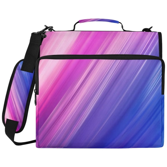 ALAZA Zipper Binder Blue Pink Tie Dye Pattern 2 inch 3 Ring 500 Sheet Capacity Trapper Keeper File Folder Organizer Bag